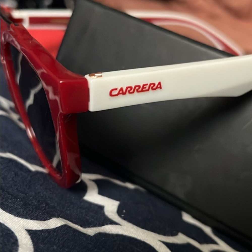 Carrera Red & White Retro Square Sunglasses